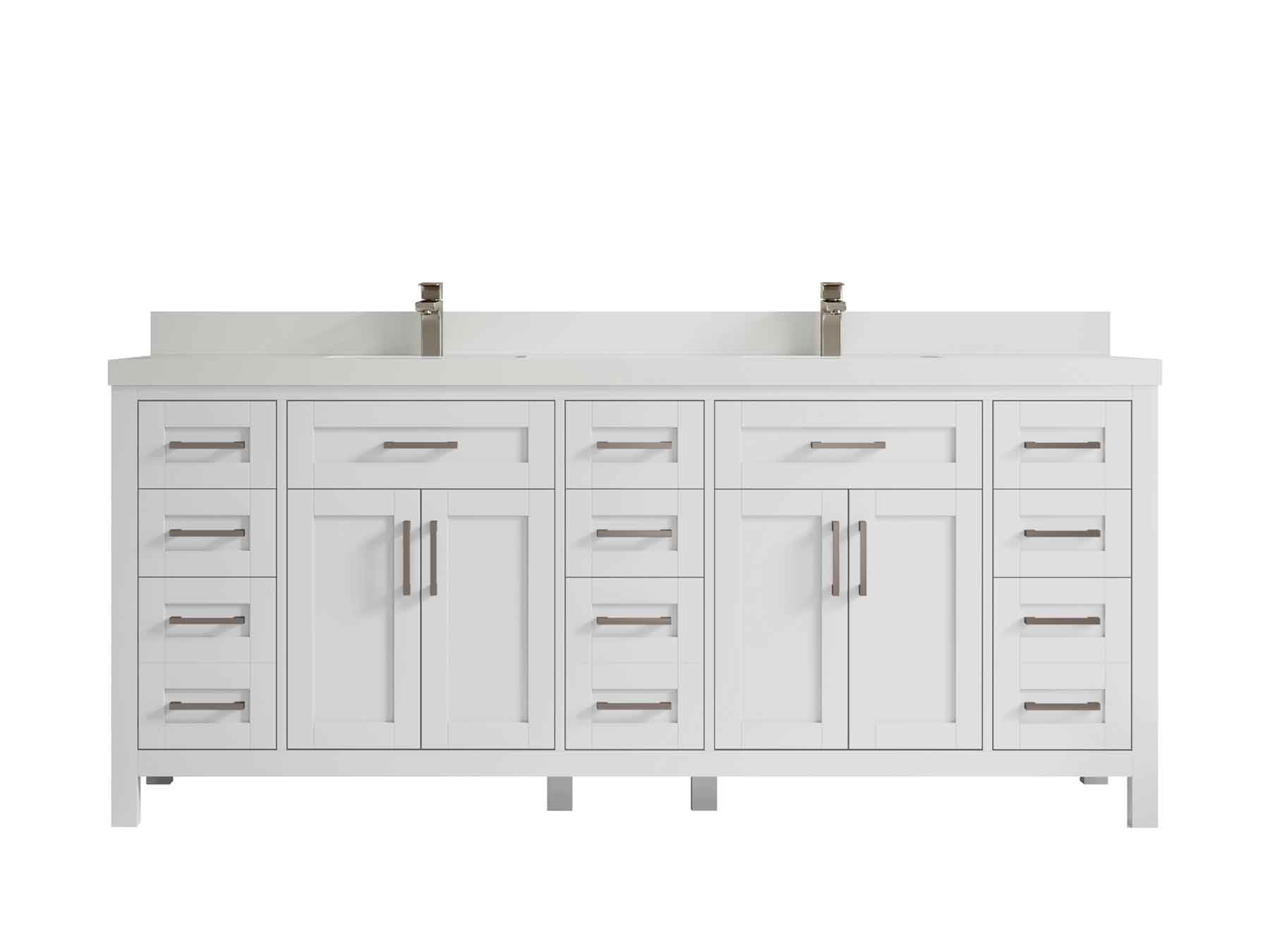 Cambridge 80 in. W x 22 in. D Double Sink Bathroom Vanity - Willow Bath and Vanity