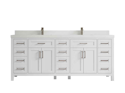 Cambridge 80 in. W x 22 in. D Double Sink Bathroom Vanity - Willow Bath and Vanity