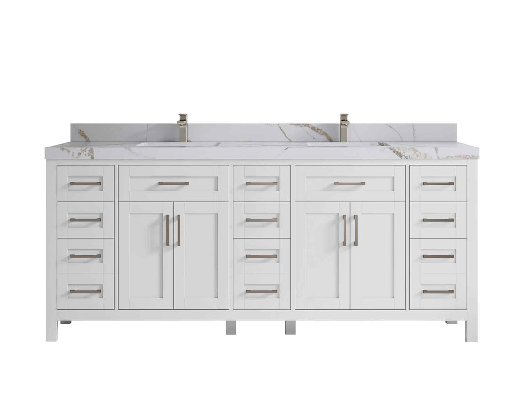Cambridge 80 in. W x 22 in. D Double Sink Bathroom Vanity - Willow Bath and Vanity