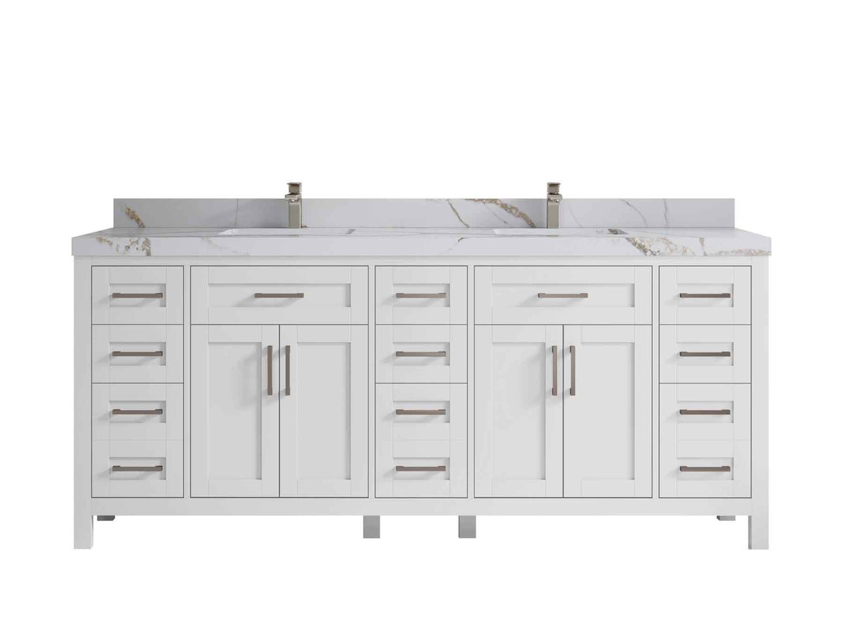 Cambridge 80 in. W x 22 in. D Double Sink Bathroom Vanity - Willow Bath and Vanity