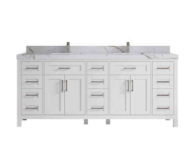 Cambridge 80 in. W x 22 in. D Double Sink Bathroom Vanity - Willow Bath and Vanity
