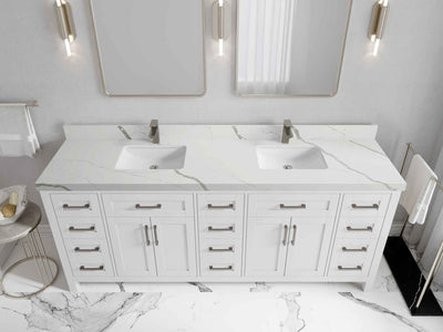 Cambridge 80 in. W x 22 in. D Double Sink Bathroom Vanity - Willow Bath and Vanity