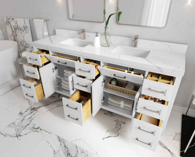 Cambridge 80 in. W x 22 in. D Double Sink Bathroom Vanity - Willow Bath and Vanity