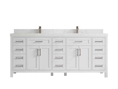 Cambridge 80 in. W x 22 in. D Double Sink Bathroom Vanity - Willow Bath and Vanity