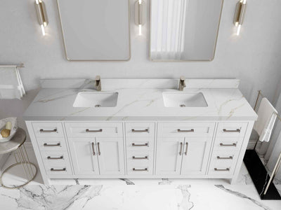 Cambridge 80 in. W x 22 in. D Double Sink Bathroom Vanity - Willow Bath and Vanity