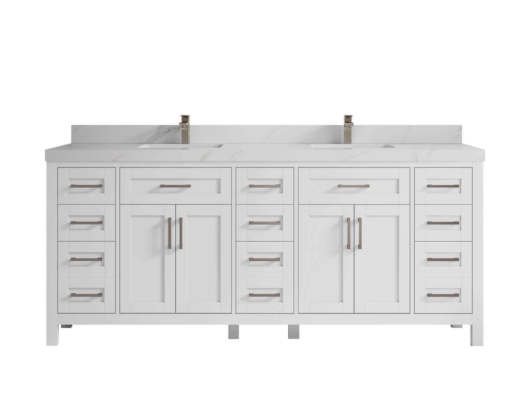 Cambridge 80 in. W x 22 in. D Double Sink Bathroom Vanity - Willow Bath and Vanity