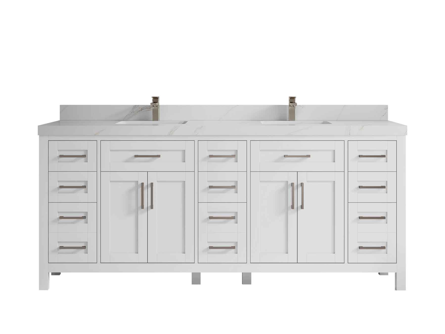 Cambridge 80 in. W x 22 in. D Double Sink Bathroom Vanity - Willow Bath and Vanity