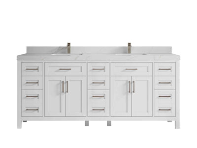 Cambridge 80 in. W x 22 in. D Double Sink Bathroom Vanity - Willow Bath and Vanity