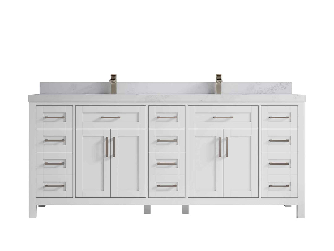 Cambridge 80 in. W x 22 in. D Double Sink Bathroom Vanity - Willow Bath and Vanity