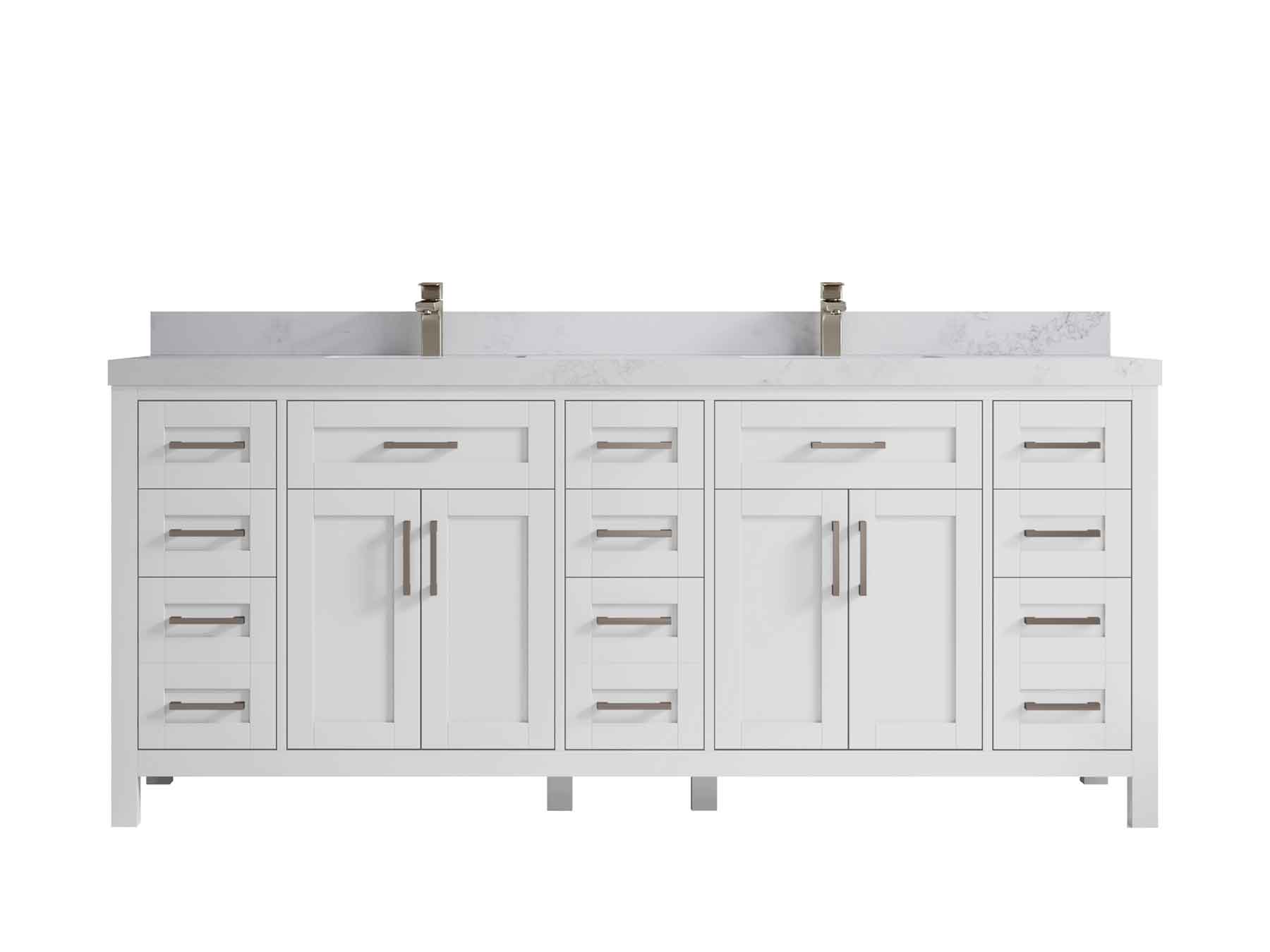 Cambridge 80 in. W x 22 in. D Double Sink Bathroom Vanity - Willow Bath and Vanity