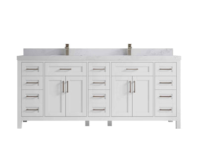 Cambridge 80 in. W x 22 in. D Double Sink Bathroom Vanity - Willow Bath and Vanity
