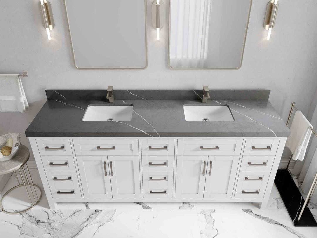 Cambridge 80 in. W x 22 in. D Double Sink Bathroom Vanity - Willow Bath and Vanity