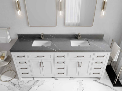 Cambridge 80 in. W x 22 in. D Double Sink Bathroom Vanity - Willow Bath and Vanity