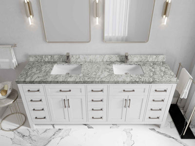 Cambridge 80 in. W x 22 in. D Double Sink Bathroom Vanity - Willow Bath and Vanity