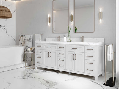 Cambridge 80 in. W x 22 in. D Double Sink Bathroom Vanity - Willow Bath and Vanity