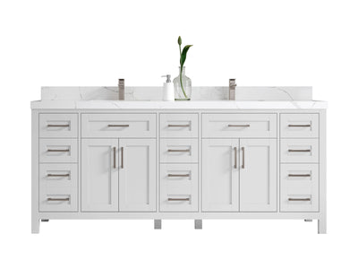 Cambridge 80 in. W x 22 in. D Double Sink Bathroom Vanity - Willow Bath and Vanity
