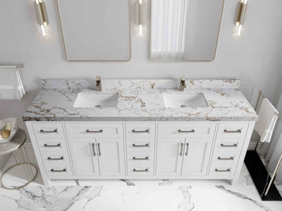 Cambridge 80 in. W x 22 in. D Double Sink Bathroom Vanity - Willow Bath and Vanity