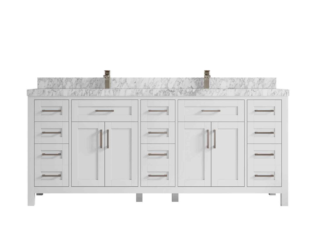 Cambridge 80 in. W x 22 in. D Double Sink Bathroom Vanity - Willow Bath and Vanity