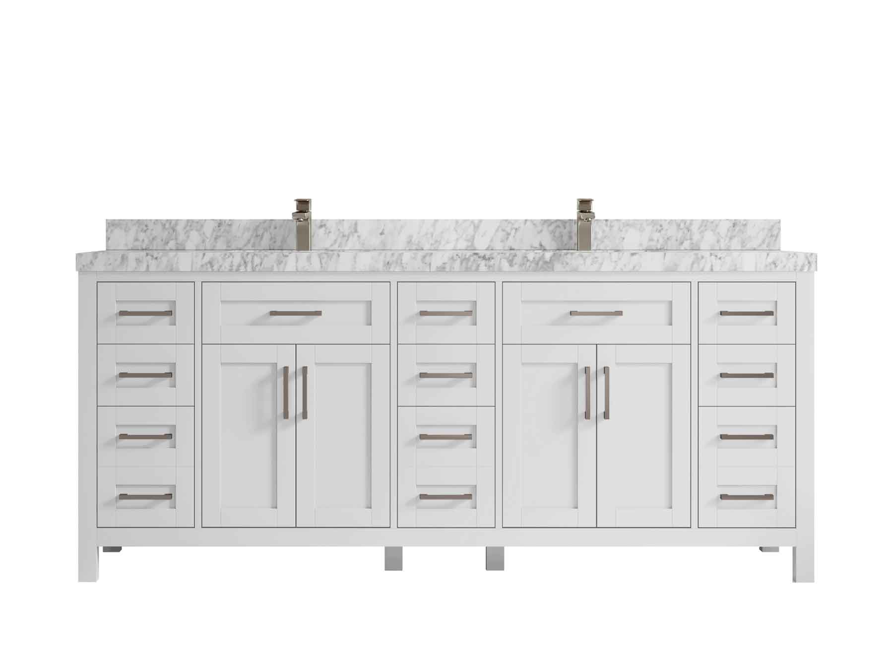 Cambridge 80 in. W x 22 in. D Double Sink Bathroom Vanity - Willow Bath and Vanity