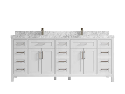 Cambridge 80 in. W x 22 in. D Double Sink Bathroom Vanity - Willow Bath and Vanity