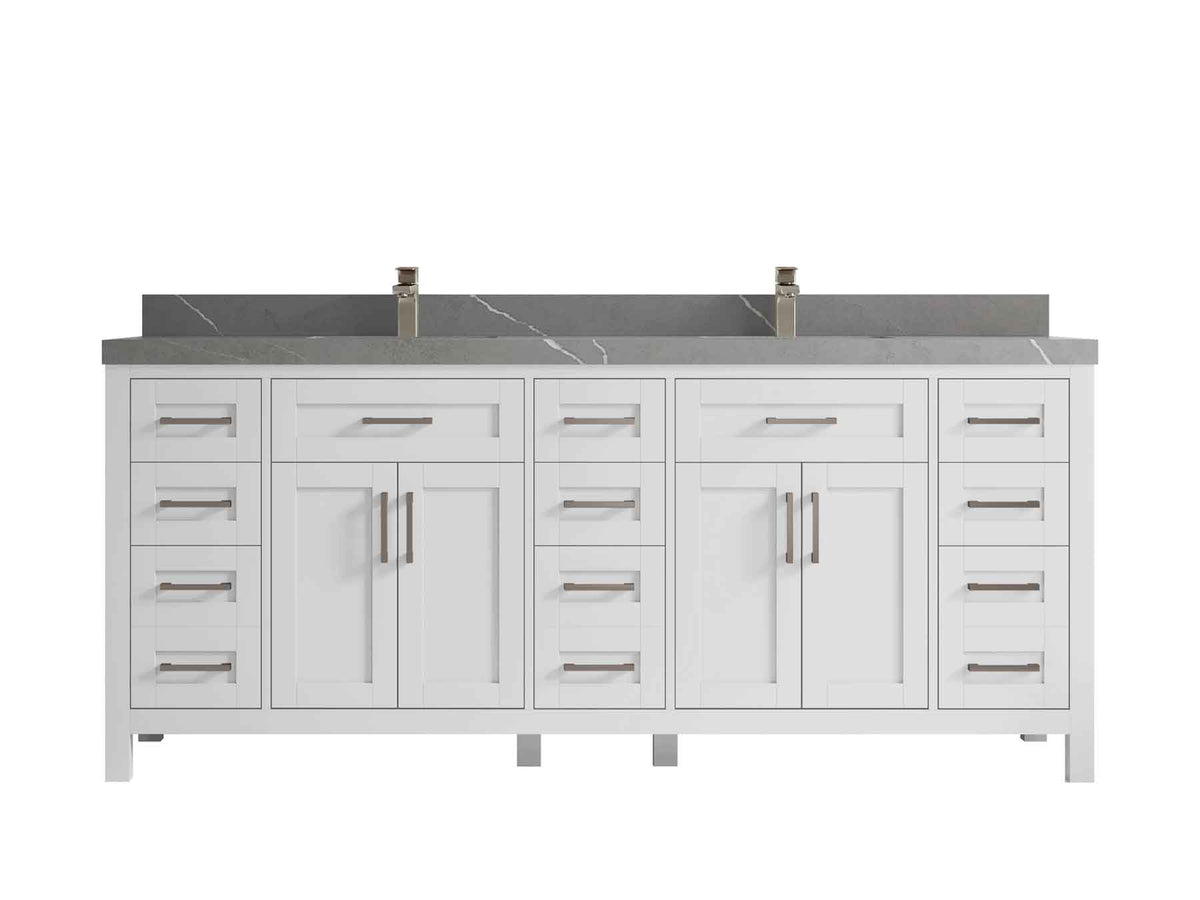 Cambridge 80 in. W x 22 in. D Double Sink Bathroom Vanity - Willow Bath and Vanity