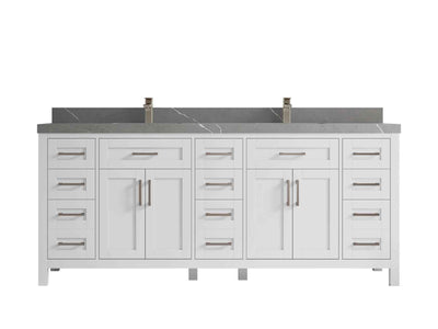Cambridge 80 in. W x 22 in. D Double Sink Bathroom Vanity - Willow Bath and Vanity