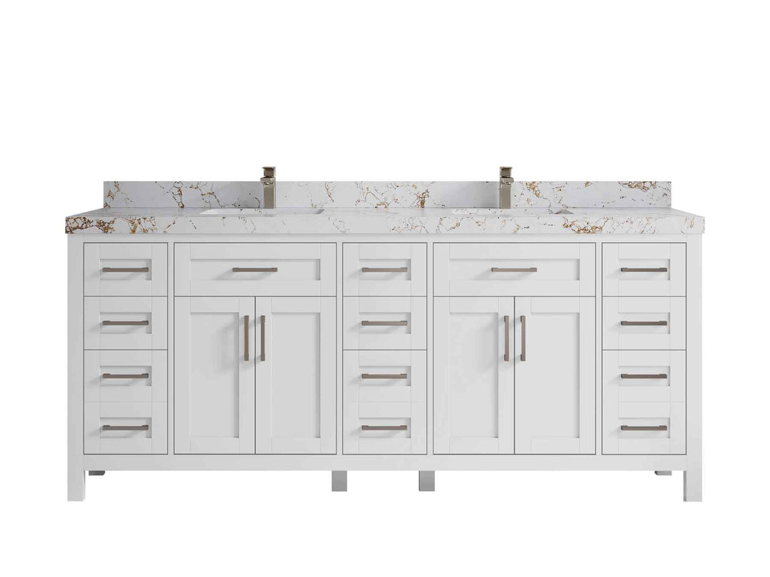 Cambridge 80 in. W x 22 in. D Double Sink Bathroom Vanity - Willow Bath and Vanity