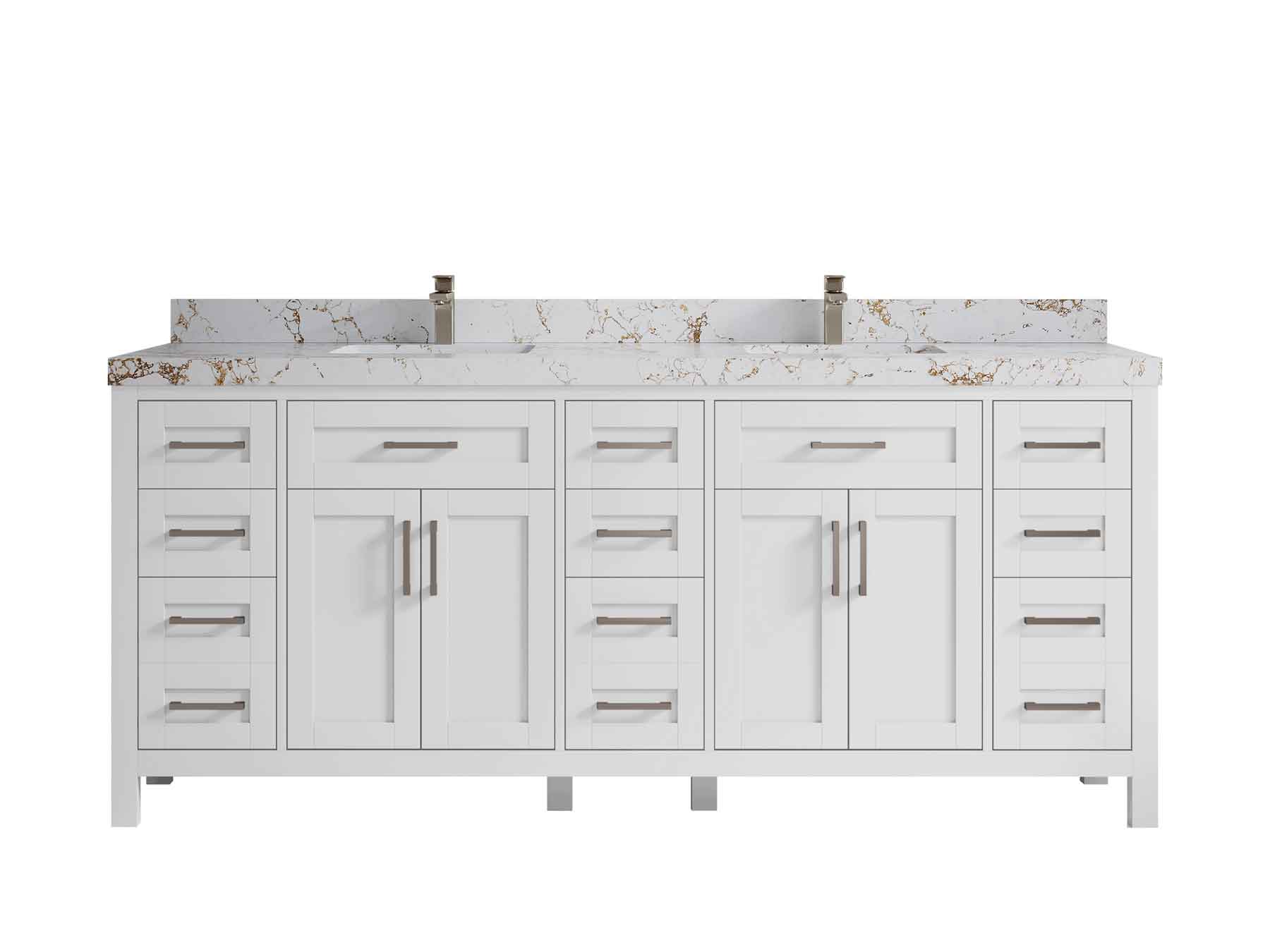 Cambridge 80 in. W x 22 in. D Double Sink Bathroom Vanity - Willow Bath and Vanity