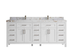 Cambridge 80 in. W x 22 in. D Double Sink Bathroom Vanity - photo 24