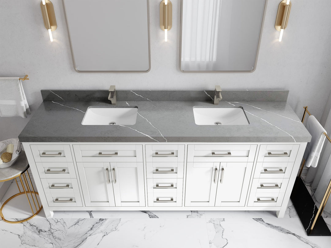 Cambridge 84 in. W x 22 in. D Double Sink Bathroom Vanity - Willow Bath and Vanity