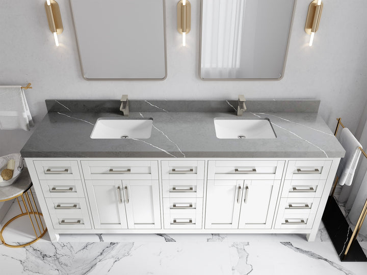 Cambridge 84 in. W x 22 in. D Double Sink Bathroom Vanity - photo 38