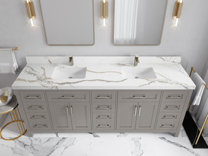 Cambridge 84 in. W x 22 in. D Double Sink Bathroom Vanity - photo 35