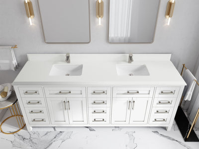 Cambridge 84 in. W x 22 in. D Double Sink Bathroom Vanity - Willow Bath and Vanity