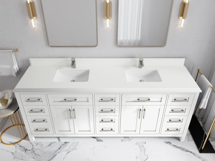 Cambridge 84 in. W x 22 in. D Double Sink Bathroom Vanity - photo 34