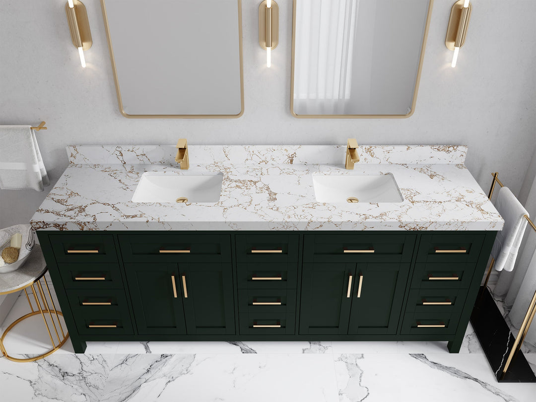 Cambridge 84 in. W x 22 in. D Double Sink Bathroom Vanity - Willow Bath and Vanity