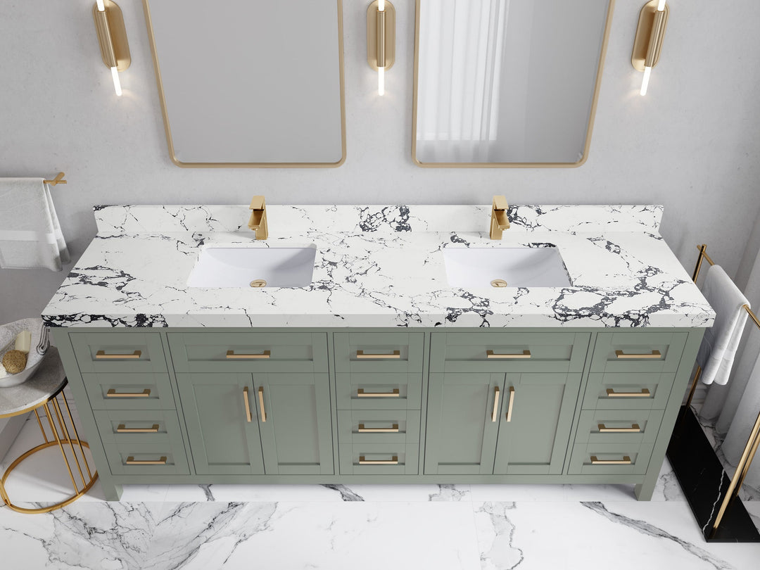 Cambridge 84 in. W x 22 in. D Double Sink Bathroom Vanity - Willow Bath and Vanity