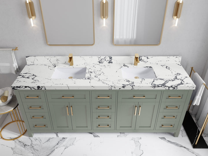 Cambridge 84 in. W x 22 in. D Double Sink Bathroom Vanity - photo 46