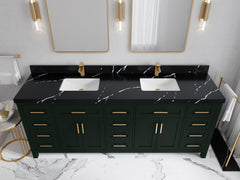 Cambridge 84 in. W x 22 in. D Double Sink Bathroom Vanity - photo 16