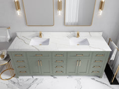 Cambridge 84 in. W x 22 in. D Double Sink Bathroom Vanity - photo 24