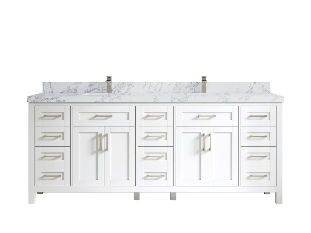 Cambridge 84 in. W x 22 in. D Double Sink Bathroom Vanity - Willow Bath and Vanity