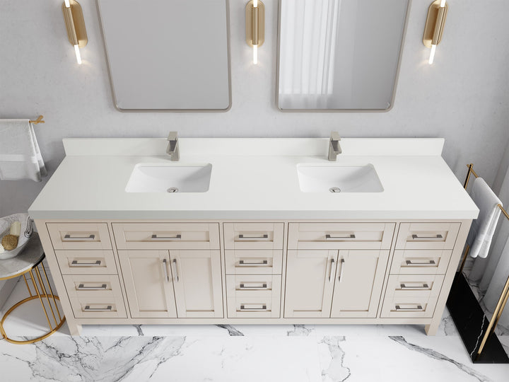 Cambridge 84 in. W x 22 in. D Double Sink Bathroom Vanity - photo 13
