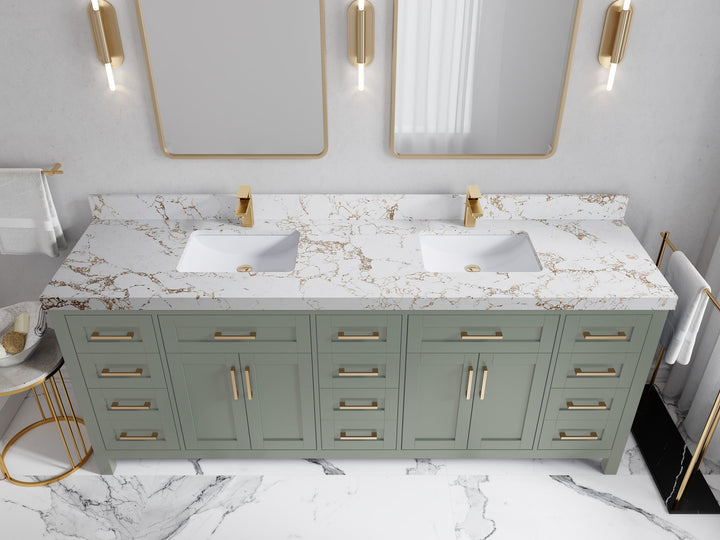 Cambridge 84 in. W x 22 in. D Double Sink Bathroom Vanity - photo 44