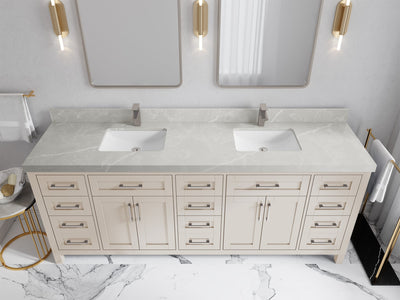Cambridge 84 in. W x 22 in. D Double Sink Bathroom Vanity - Willow Bath and Vanity