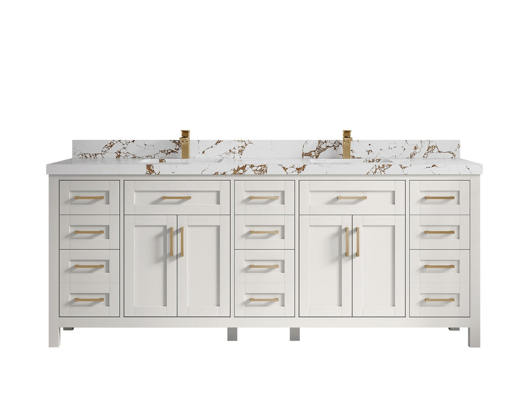 Cambridge 84 in. W x 22 in. D Double Sink Bathroom Vanity - Willow Bath and Vanity