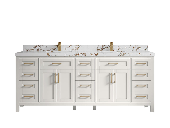 Cambridge 84 in. W x 22 in. D Double Sink Bathroom Vanity - photo 35