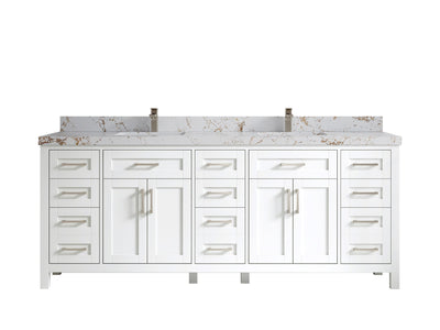 Cambridge 84 in. W x 22 in. D Double Sink Bathroom Vanity - Willow Bath and Vanity