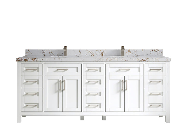 Cambridge 84 in. W x 22 in. D Double Sink Bathroom Vanity - photo 43