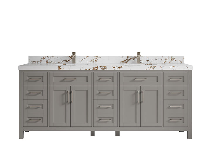 Cambridge 84 in. W x 22 in. D Double Sink Bathroom Vanity - photo 24