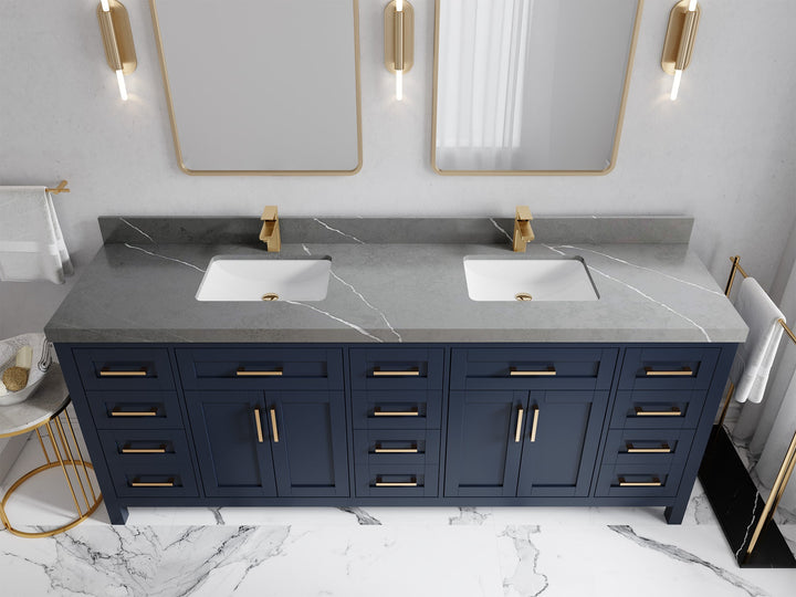 Cambridge 84 in. W x 22 in. D Double Sink Bathroom Vanity - photo 36