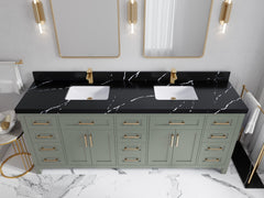 Cambridge 84 in. W x 22 in. D Double Sink Bathroom Vanity - photo 10